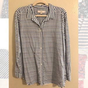 LOFT Striped Casual Dress Shirt